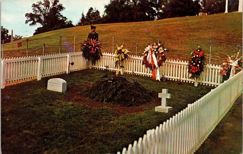 Grave John F Kennedy President US Arlington National Cemetery Postcard VTG UNP  