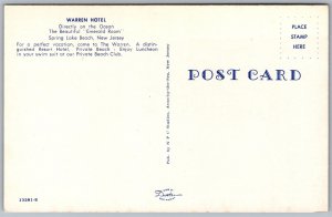 Vtg Spring Lake Beach New Jersey NJ Warren Hotel Emerald Room Bar Postcard