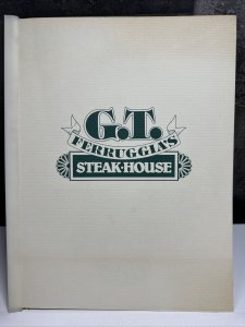 Vintage G.T. Ferruggia's Steakhouse Restaurant Menu New Jersey