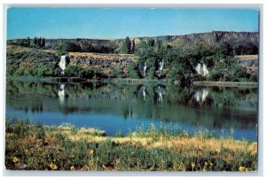 Hagerman Valley Idaho ID Postcard Thousand Springs Wall Water Snake River c1960
