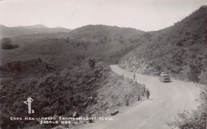 MEXICO~CARR MEX-LAREDO TRAMO MAZQUEZ VERDE JAEALA~ 1930s REAL PHOTO POSTCARD