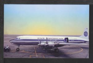 Pan Am DC-7 CP Postcard 