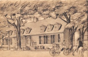 Williamsburg Virginia 1940s Postcard Richard Bland Tavern