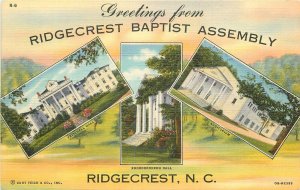 Postcard North Carolina Ridgecrest Baptist Assembly multi View Teich 23-5021