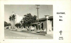 RPPC Postcard Street Scene Guaymas Sonora Mexico MF 1934 unposted