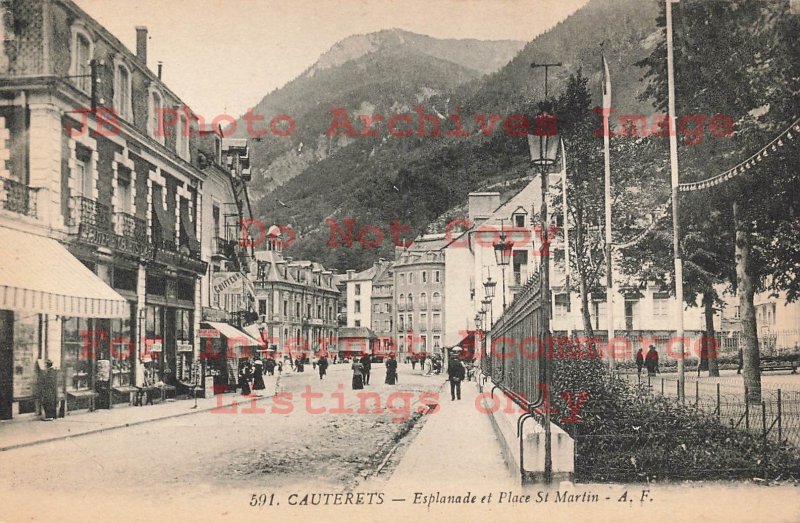 France, Cauterets, Esplande Et Place Saint Martin, No 591