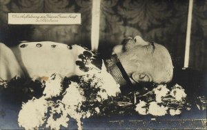 austria, The laying out of Emperor Franz Josef, Post Mortem (1916) RPPC Postcard