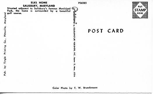 MD - Salisbury. Elks Home