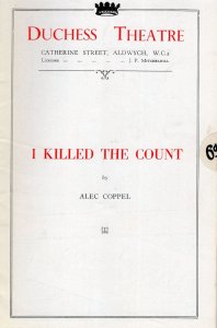 I Killed The Count Eric Maturin of BBC 1950s Sherlock Holmes Theatre Programme