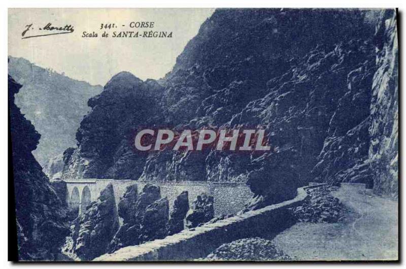 Old Postcard From Corsica Scala Santa Regina