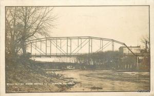 1954 River Bridge SIOUX RAPIDS IOWA RPPC Real Photo postcard 4939 Hornor