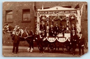 RPPC Ambulance Wagon West Yorkshire England Real Photo Postcard