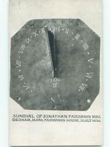 Divided-Back SUNDIAL Dedham Massachusetts MA W5165