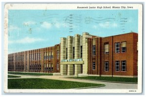 1948 Exterior Roosevelt Junior High School Building Mason City Iowa IA Postcard