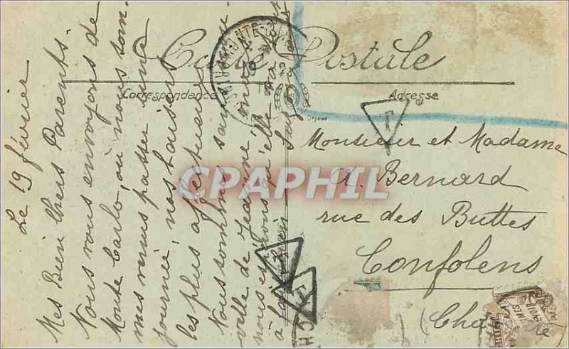 Old Postcard Monte Carlo gardens