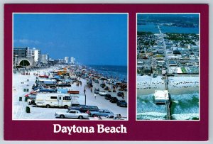 North From Boardwalk And Main Street Pier Aerial View, Daytona Beach FL Postcard