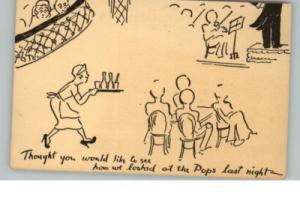 BOSTON Symphony Hall Pops Orchestra Comic Old Postcard