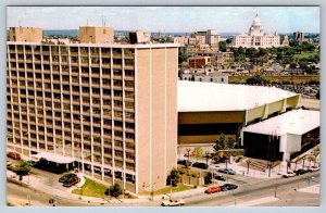 Holiday Inn, Providence Civic Center Rhode Island, 1981 Aerial View Postcard NOS