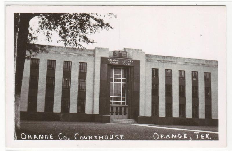 Court House Orange Texas RPPC Real Photo postcard