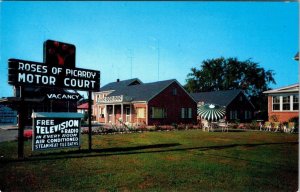 Petersburg, VA Virginia  ROSES OF PICARDY MOTOR COURT  Roadside Motel  Postcard
