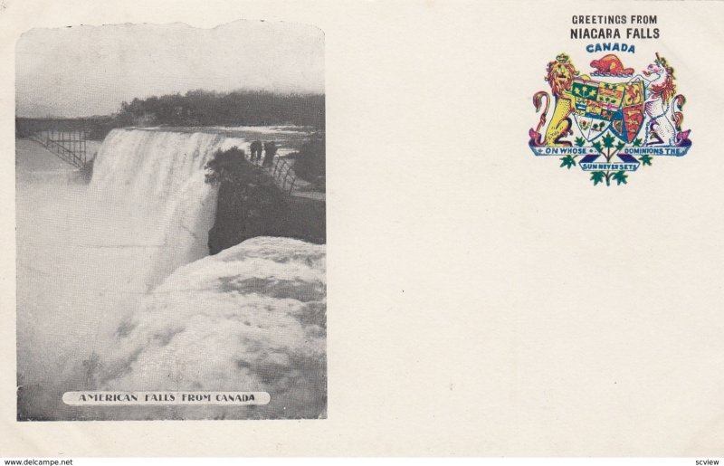 NIAGARA FALLS, Ontario, Canada, 1900-10s; American Falls from Canada