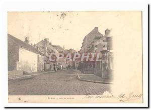 Meulan Old Postcard Rue de Mantes