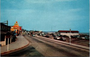 Vtg Nantasket Beach Massachusetts MA Boulevard Street View 1950s Postcard