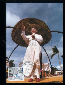 209524 VATICANE Pope Giovanni Paolo II in Guam maximum card