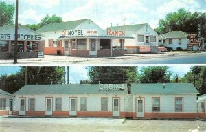 North Platte NE Ranch Motel Groceries Store Cabins Postcard