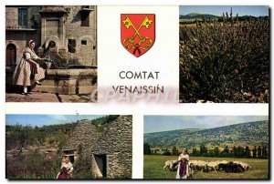 Postcard Modern Comtat Lavender Plant Bergere and his flock