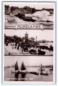 Lancashire England Postcard Morecambe Multiview of Places 1912 RPPC Photo