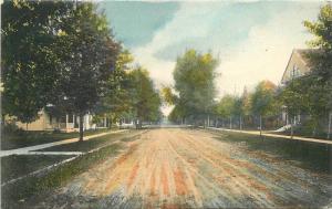 1907 Normal Avenue Mt Pleasant Michigan hand colored Rotograph postcard 8289