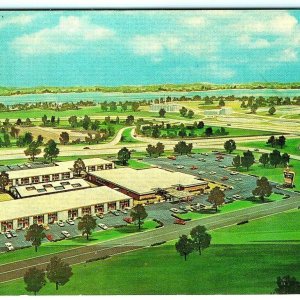 c1960s East Springfield, IL Holiday Inn Hotel Birds Eye View Postcard Dexter A9