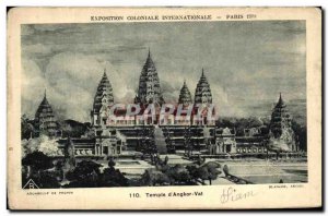 Old Postcard Exposition Coloniale Internationale Paris 19131 Temple of Angkor...