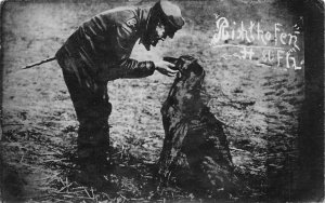 RPPC RICHTHOFEN RED BARON GERMAN PILOT & DOG AVIATION REAL PHOTO POSTCARD