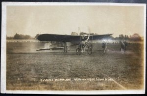 Mint RPPC Real Picture Postcard Early Aviation Bleriot Monoplane Upside Down Fly