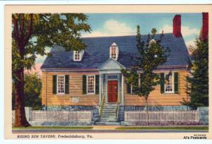 RISING SUN TAVERN, Fredericksburg, Virginia, VA. Unposted Linen Postcard (A61)