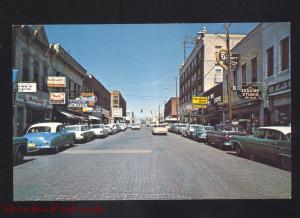 ROLLA MISSOURI DOWNTOWN PINE STREET SCENE ROUTE 66 VINTAGE POSTCARD OLD CARS