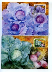 440849 Liechtenstein 1986 year set of First Day maximum cards Field crops