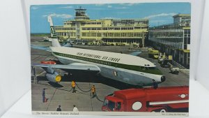 Vintage Postcard Aer Lingus Boeing 707 Jet Being Refueled Dublin Airport Ireland