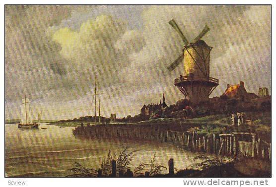 Sailboats, Windmill, Jacob Van Ruysdael, Rijksmuseum- Amsterdam, Netherlands,...