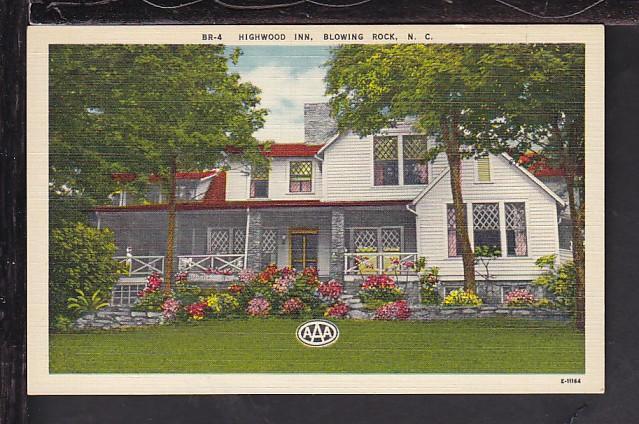 Highwood Inn,Blowing Rock,NC Postcard 