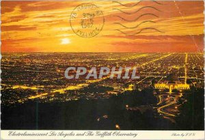 Modern Postcard Los Angeles sunset over Los Angeles exciting