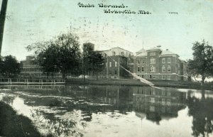 C.1905-10 State Normal School in Kirksville, MO early Blue sky Postcard F1