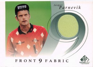 Jesper Parnevik Front 9 Fabric 2002 Upper Deck Authentic Shirt Card