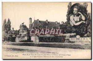 Old Postcard Chateau d'Anet E and L Henry II in 1552 was built for Diane de P...