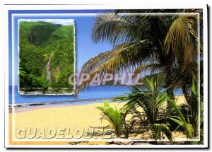 Postcard Modern Guadeloupe beach falls Pearl of Curbet