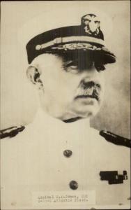 US Navy Atlantic Fleet Commander in Chief Admiral HP Jones Real Photo Postcard