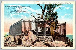 Vtg Colorado CO Buffalo Bill's Grave On Lookout Mountain 1920s View Postcard