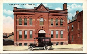 Postcard Police Station in East St. Louis, Illinois